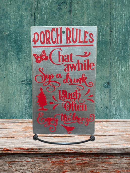 Porch Rules Sign